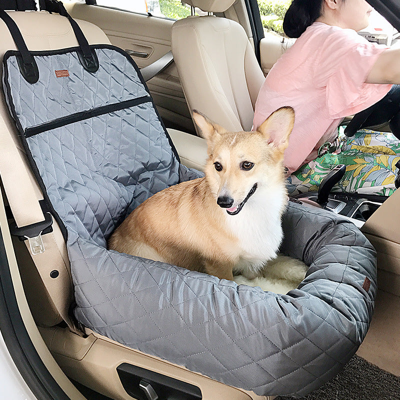 Cushioned Pet Car Bed