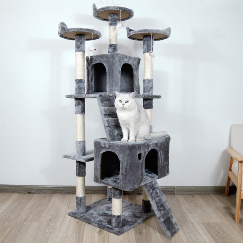 Multi-Level Cat Tree with Scratching Posts