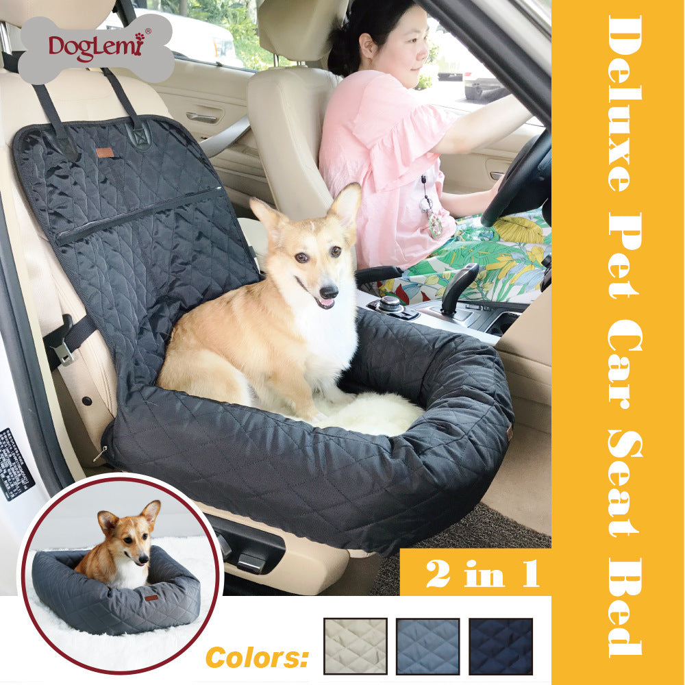 Cushioned Pet Car Bed