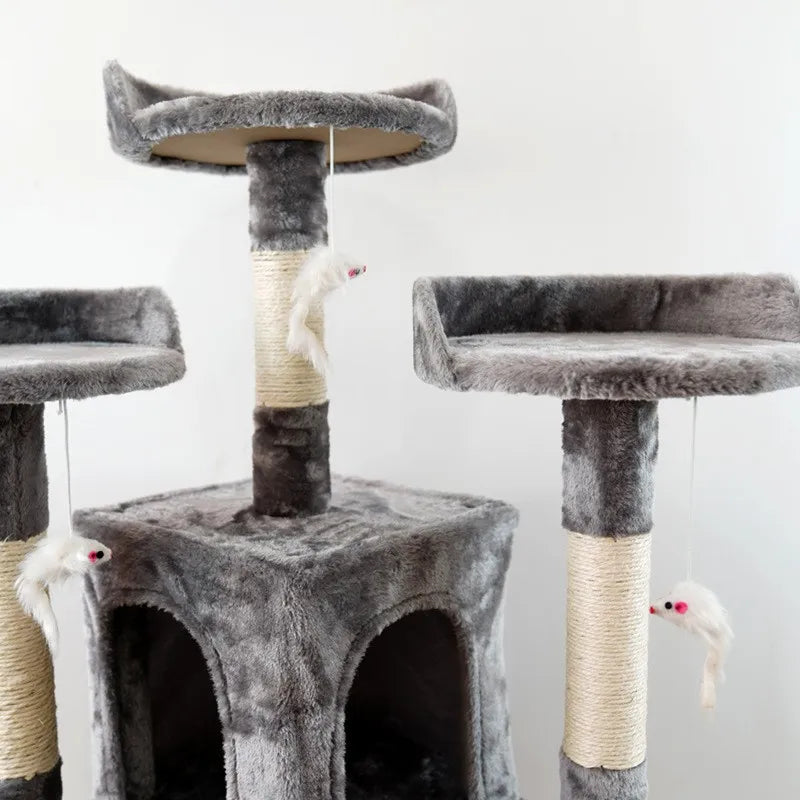 Multi-Level Cat Tree with Scratching Posts
